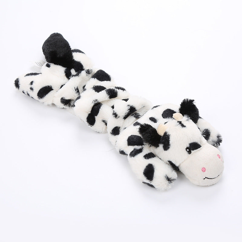 Plush crinkle Farm animal chew toy