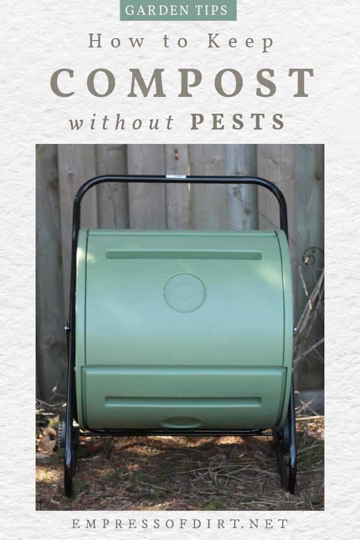 Mantis tumbler composter.