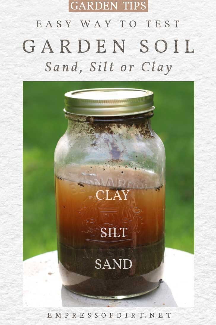 Soil test using jar, soil, and water.