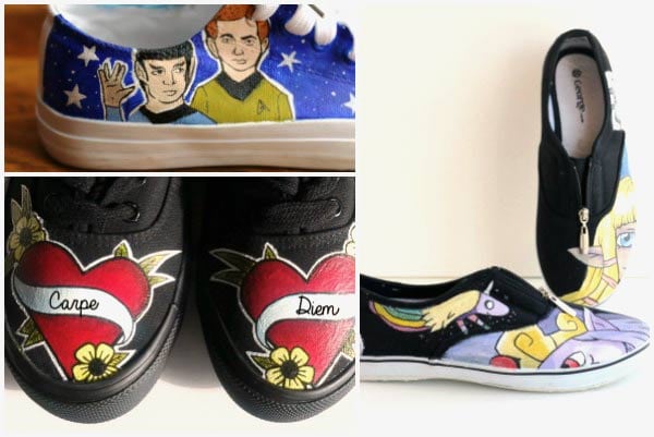 How to paint shoes: a beginner's guide for creating custom canvas shoes with acrylic paint. Make them for your friends or start a small business!